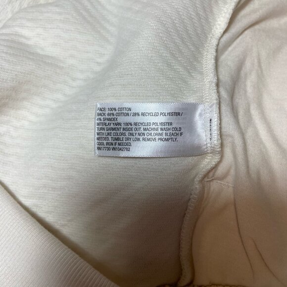 Cream Textured Quilted Snap-Neck Pullover Sweater - XL - NWT - Picture 5 of 7